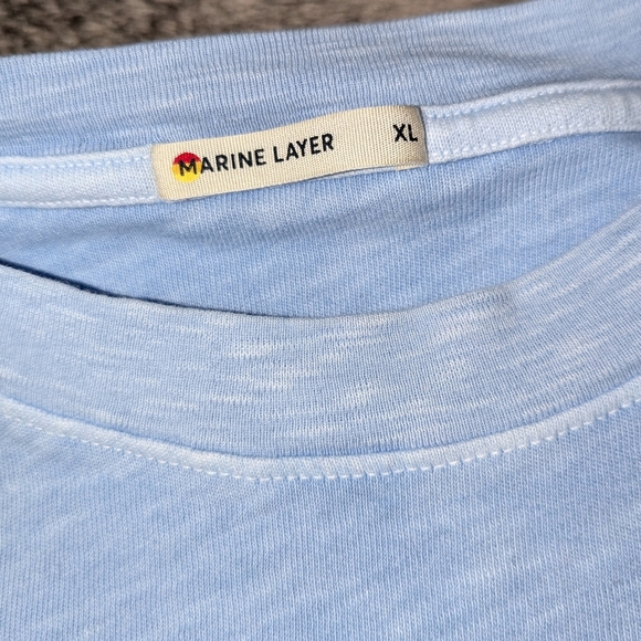 Marine Layer Sadie Vintage Slub Longsleeve Blue Women's XL - Picture 9 of 11